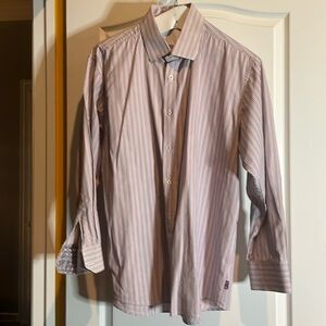 English Laundry, 100% cotton button down size 17 1/2, 33–35🤎🩷